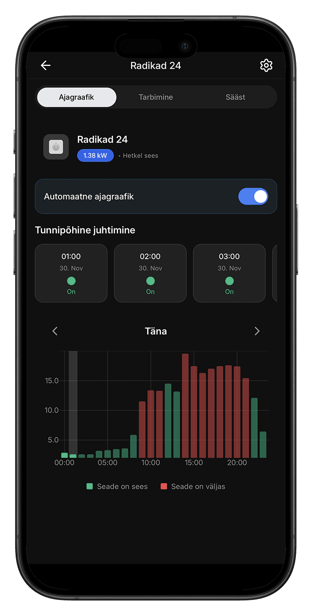 Voltoni rakenduse kasutajaliides